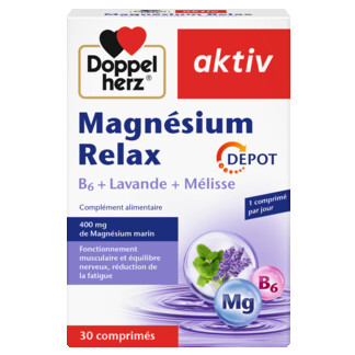 Illustration of the product packaging Doppelherz aktiv Magnésium Relax front view